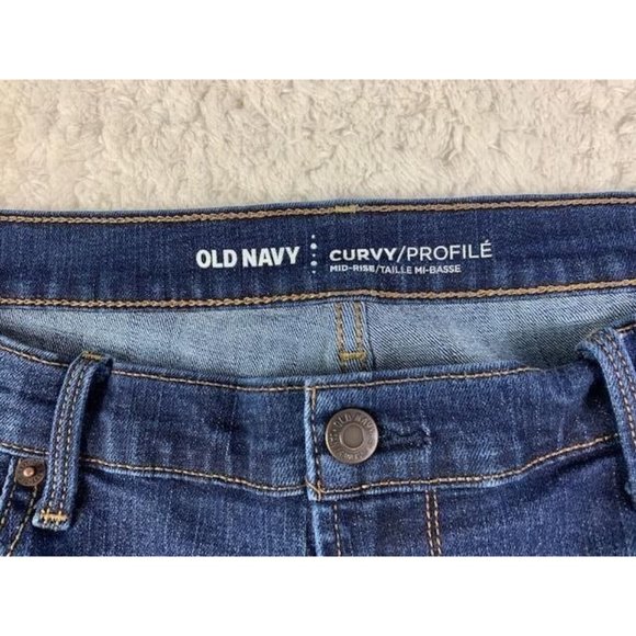 Old Navy Size 35x29 (Measured) Womens Jeans Curvy Profile Mid Rise Skinn… - Picture 2 of 3